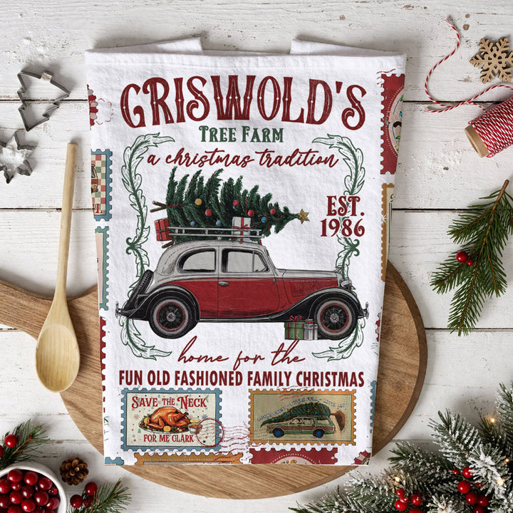 Griswold Vaca Christmas Kitchen Tea Towel Funny Holiday Decor Cheeky Fun Gift