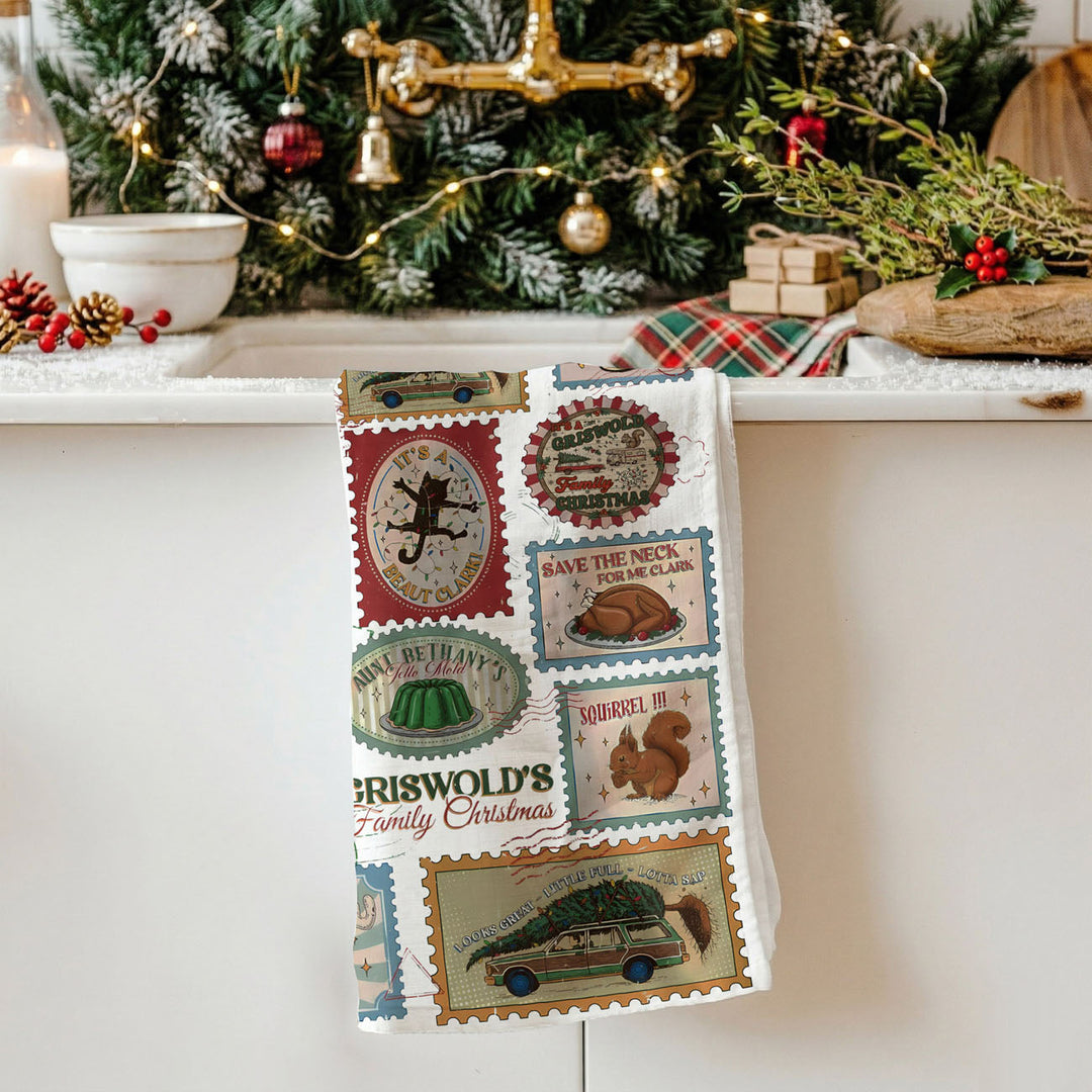 Griswold Vaca Christmas Kitchen Tea Towel Funny Holiday Decor Cheeky Fun Gift