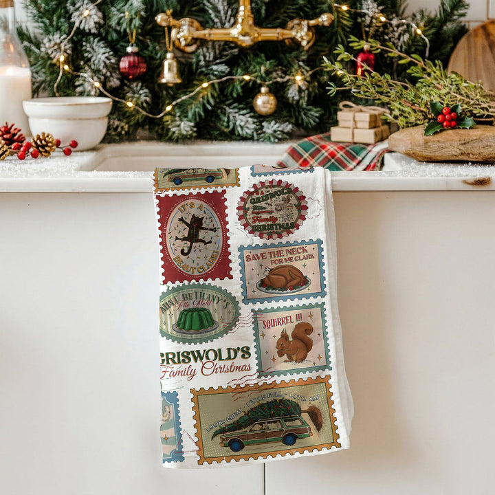 Griswold Vaca Christmas Kitchen Tea Towel Funny Holiday Decor Cheeky Fun Gift