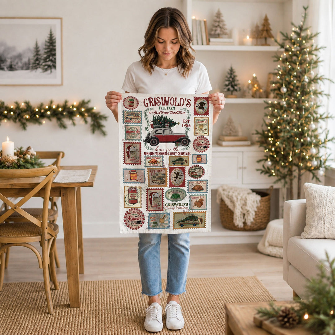 Griswold Vaca Christmas Kitchen Tea Towel Funny Holiday Decor Cheeky Fun Gift