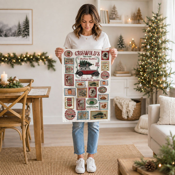 Griswold Vaca Christmas Kitchen Tea Towel Funny Holiday Decor Cheeky Fun Gift