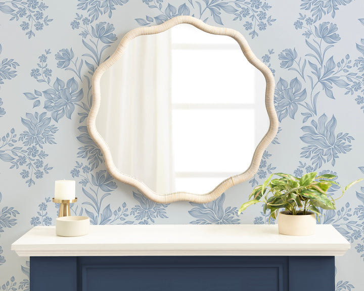 Rahfy Scallop Framed Wall Mirror