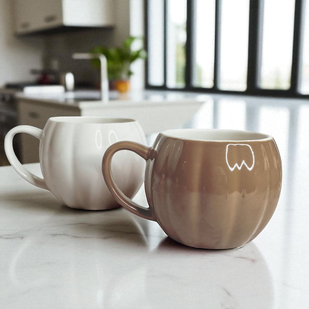 Pumpkin Shaped Ceramic Coffee Mug 16.8oz Fall Drinkware Great Gift for Friends