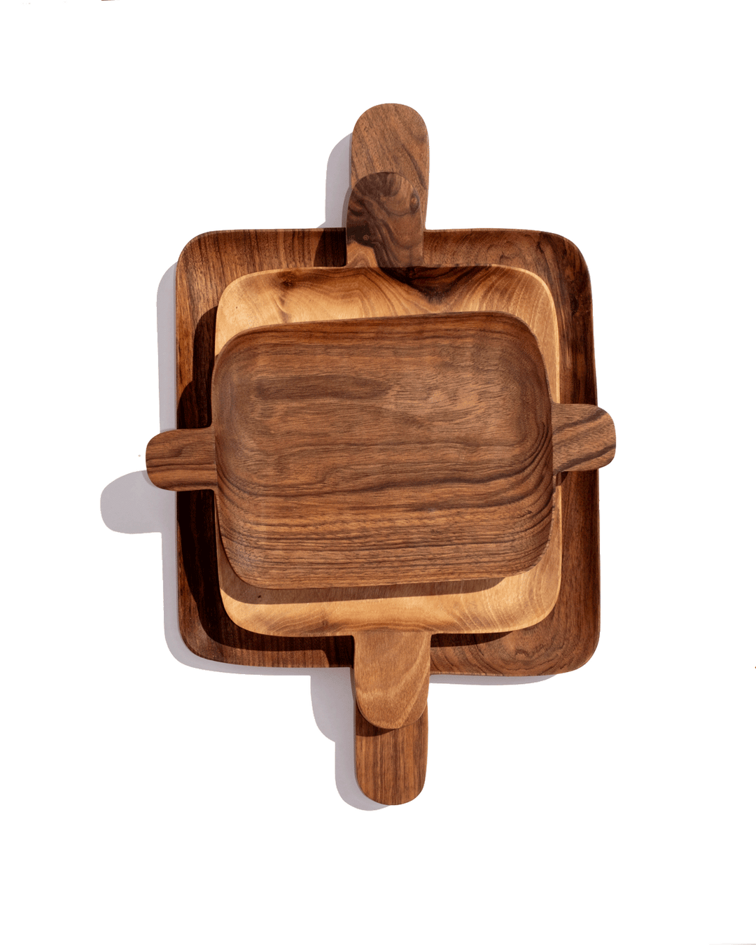 Walnut Double Handed Tray