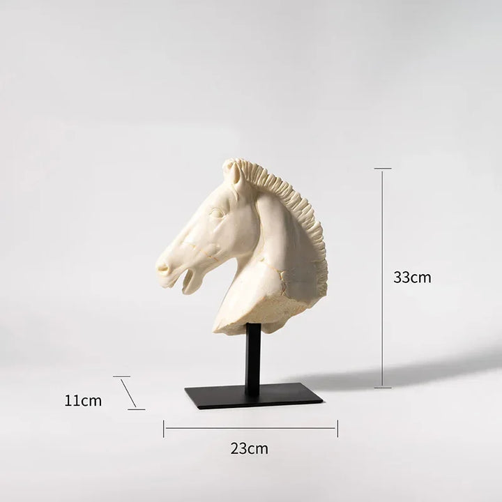 Horse Head - Retro Bronze Statue