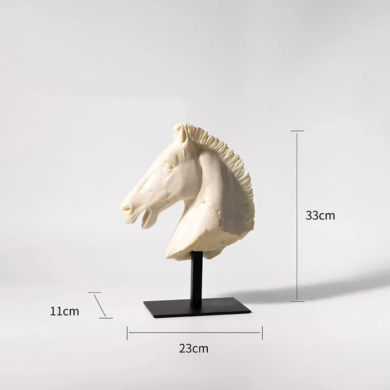 Horse Head - Retro Bronze Statue