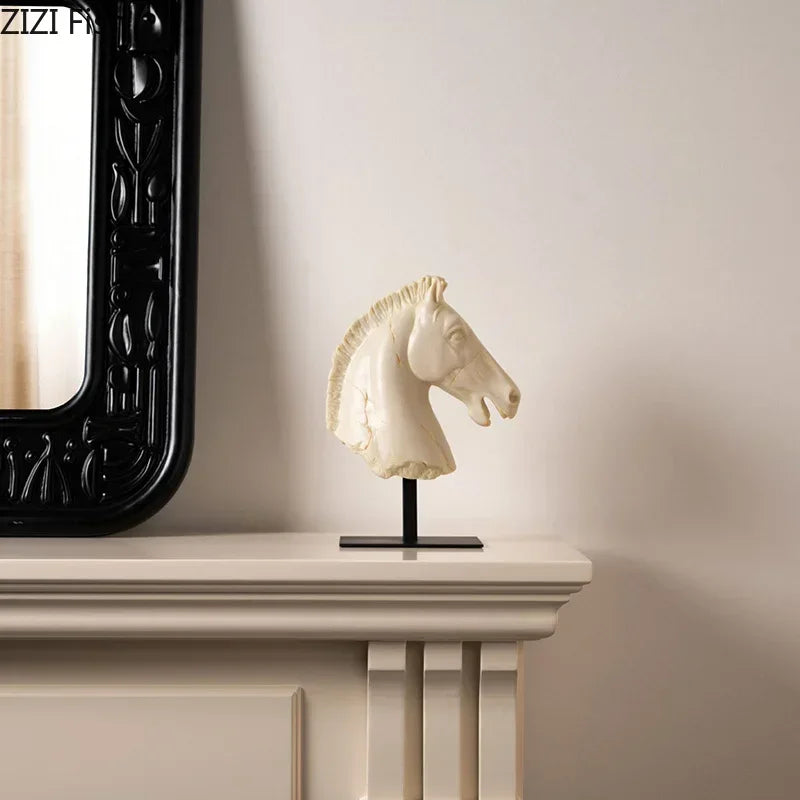 Horse Head - Retro Bronze Statue