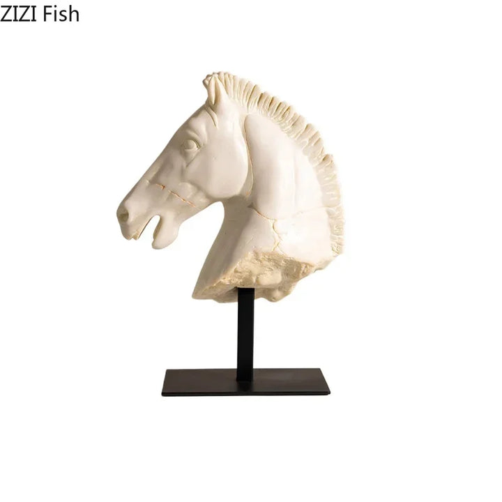 Horse Head - Retro Bronze Statue