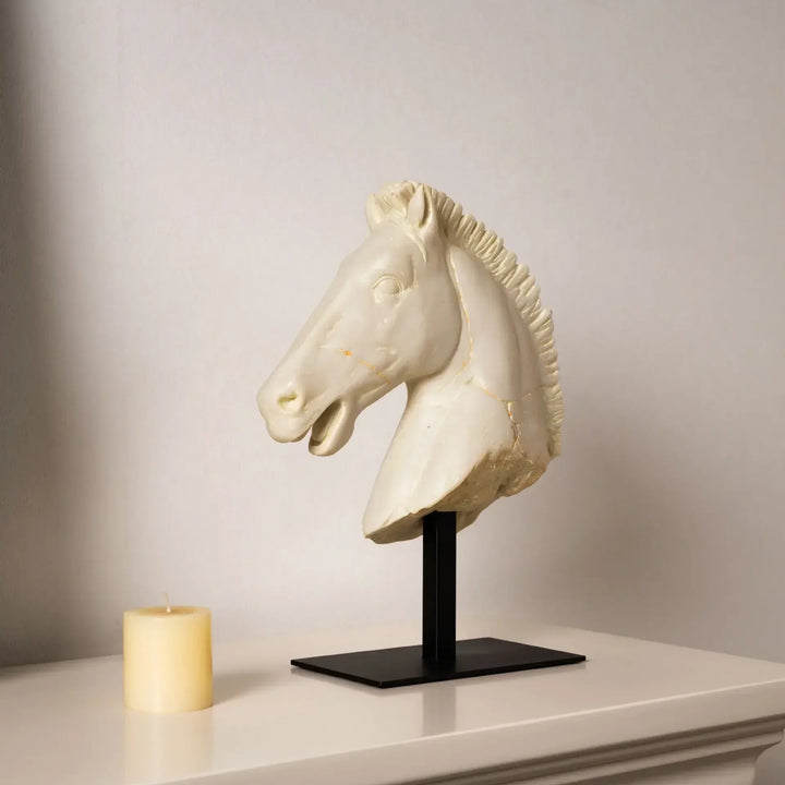 Horse Head - Retro Bronze Statue