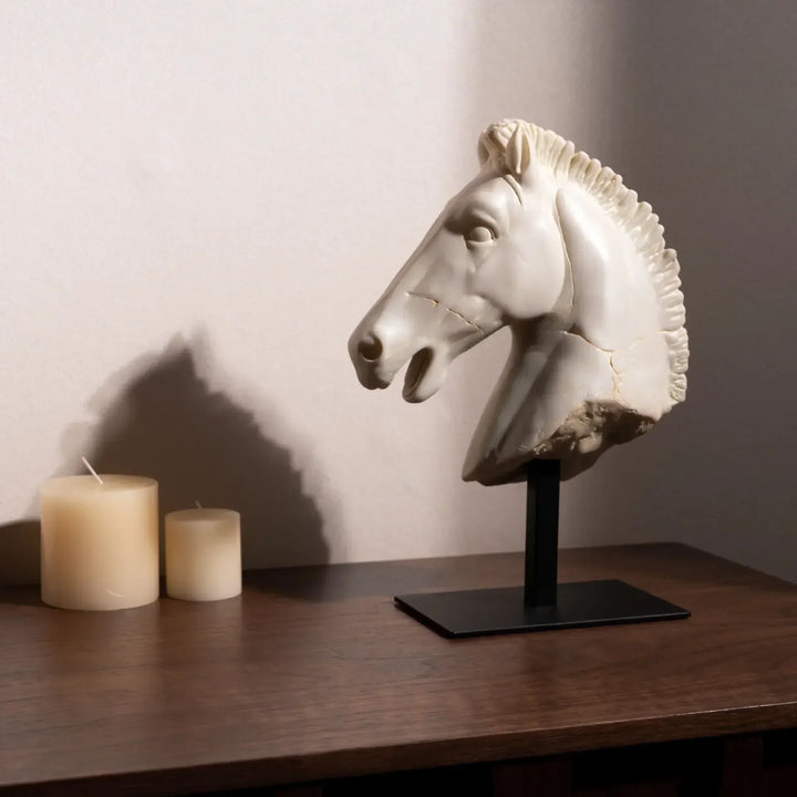 Horse Head - Retro Bronze Statue