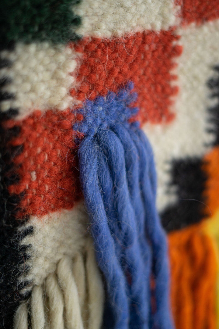 Wool Wall Hanging with Traditional Carpathian Pattern