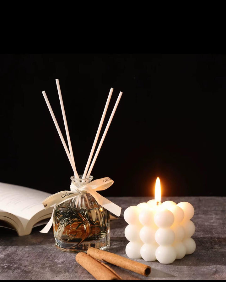 Hot Sale Aromatherapy 100% Soy Wax Candle &amp; Reed Diffuser Gift Set | Black Box Luxury Gift for Her