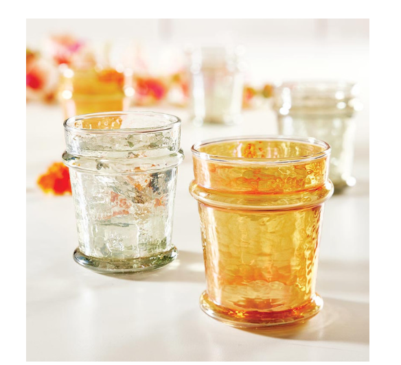 Tangerine Luster Glass Set