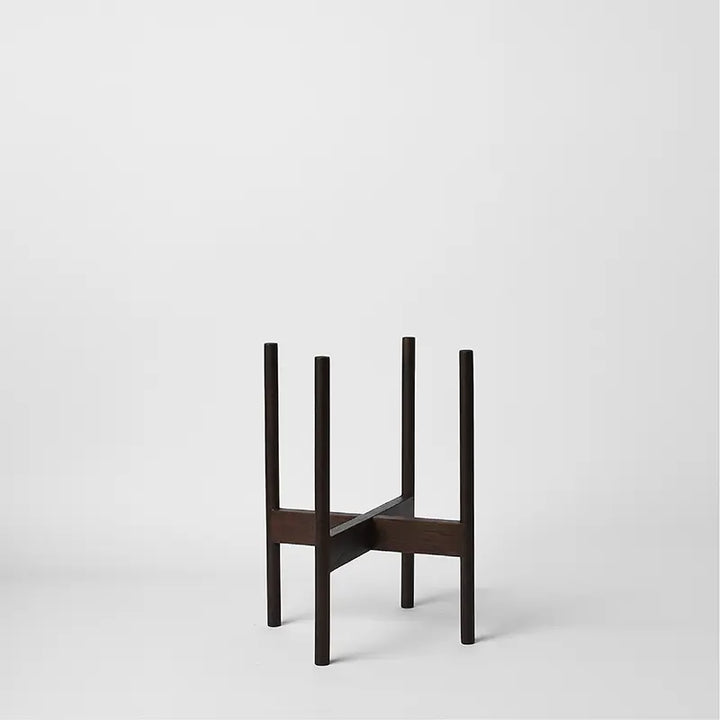 Rounded Hardwood Plant Stand