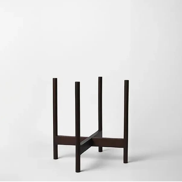 Rounded Hardwood Plant Stand