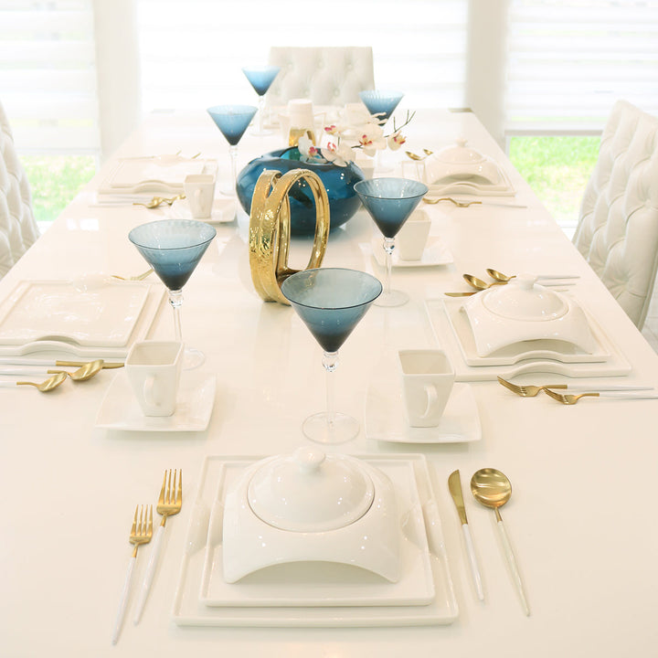 Square Porcelain Dinnerware Set