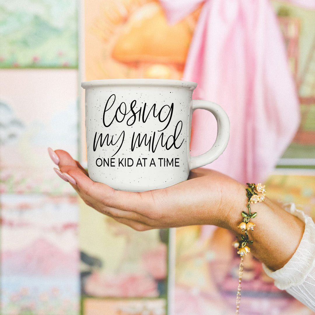 Losing My Mind One Kid at a Time Ceramic Coffee Mug Funny Mom Cheeky Fun Gift
