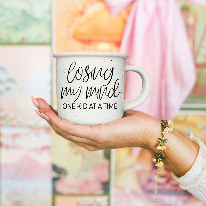 Losing My Mind One Kid at a Time Ceramic Coffee Mug Funny Mom Cheeky Fun Gift