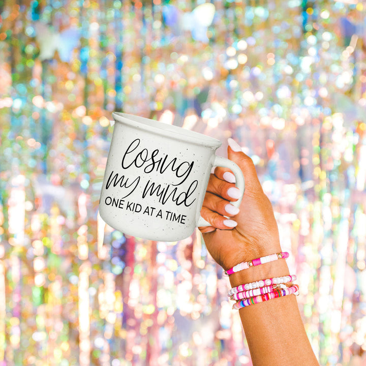 Losing My Mind One Kid at a Time Ceramic Coffee Mug Funny Mom Cheeky Fun Gift