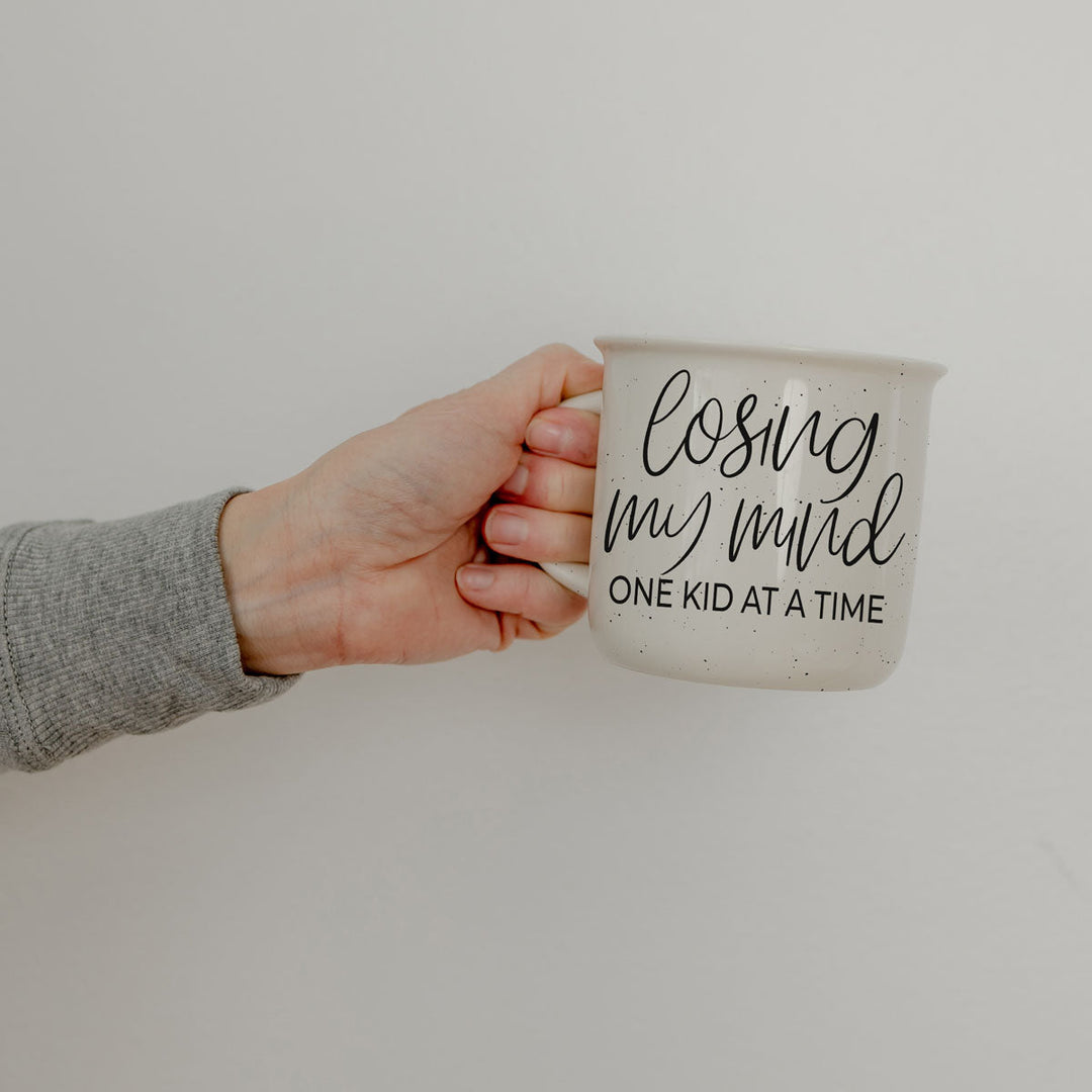 Losing My Mind One Kid at a Time Ceramic Coffee Mug Funny Mom Cheeky Fun Gift
