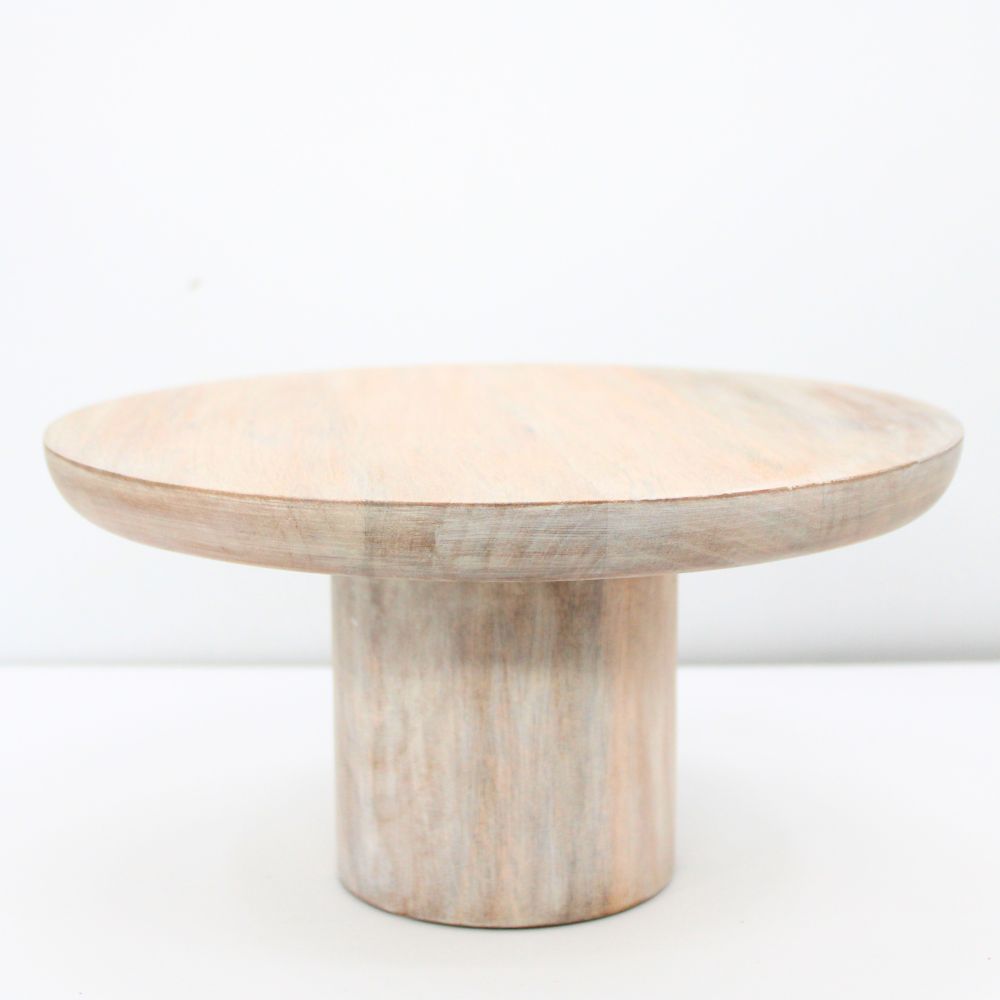9.5" Mango Wood Cake Stand