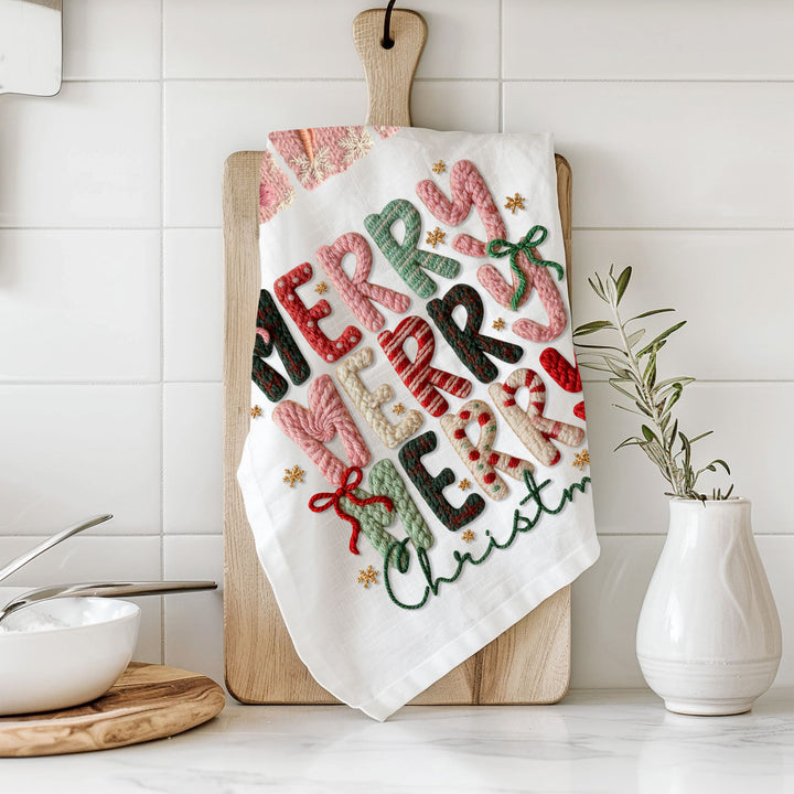 Nutcracker Pinks Christmas Kitchen Tea Towel Holiday Decor Fun Gift for Friends