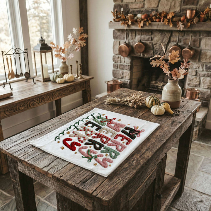 Nutcracker Pinks Christmas Kitchen Tea Towel Holiday Decor Fun Gift for Friends