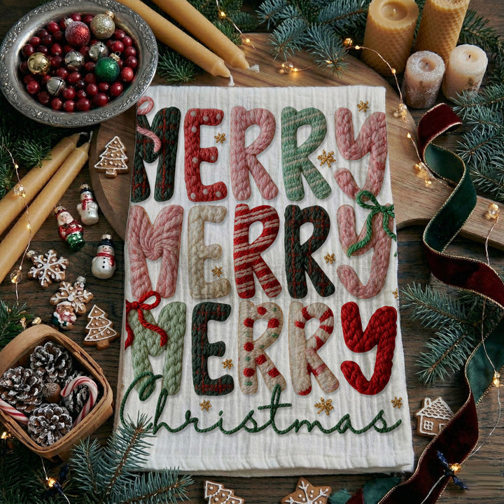 Nutcracker Pinks Christmas Kitchen Tea Towel Holiday Decor Fun Gift for Friends