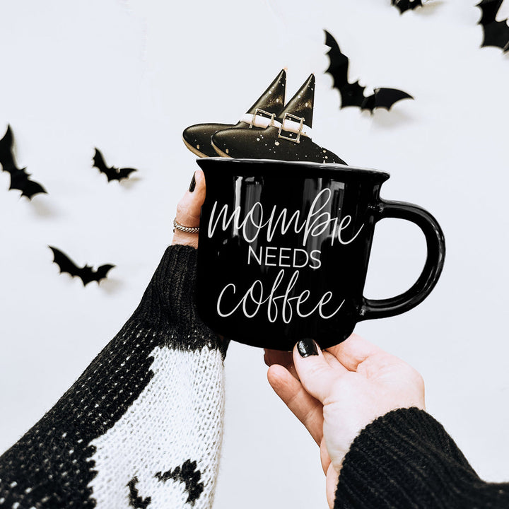 Mombie Funny Mom Ceramic Coffee Mug 14oz Motherhood Great Gift for Coffee Lovers