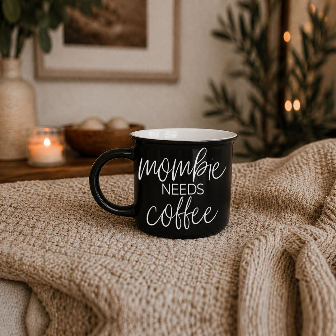 Mombie Funny Mom Ceramic Coffee Mug 14oz Motherhood Great Gift for Coffee Lovers