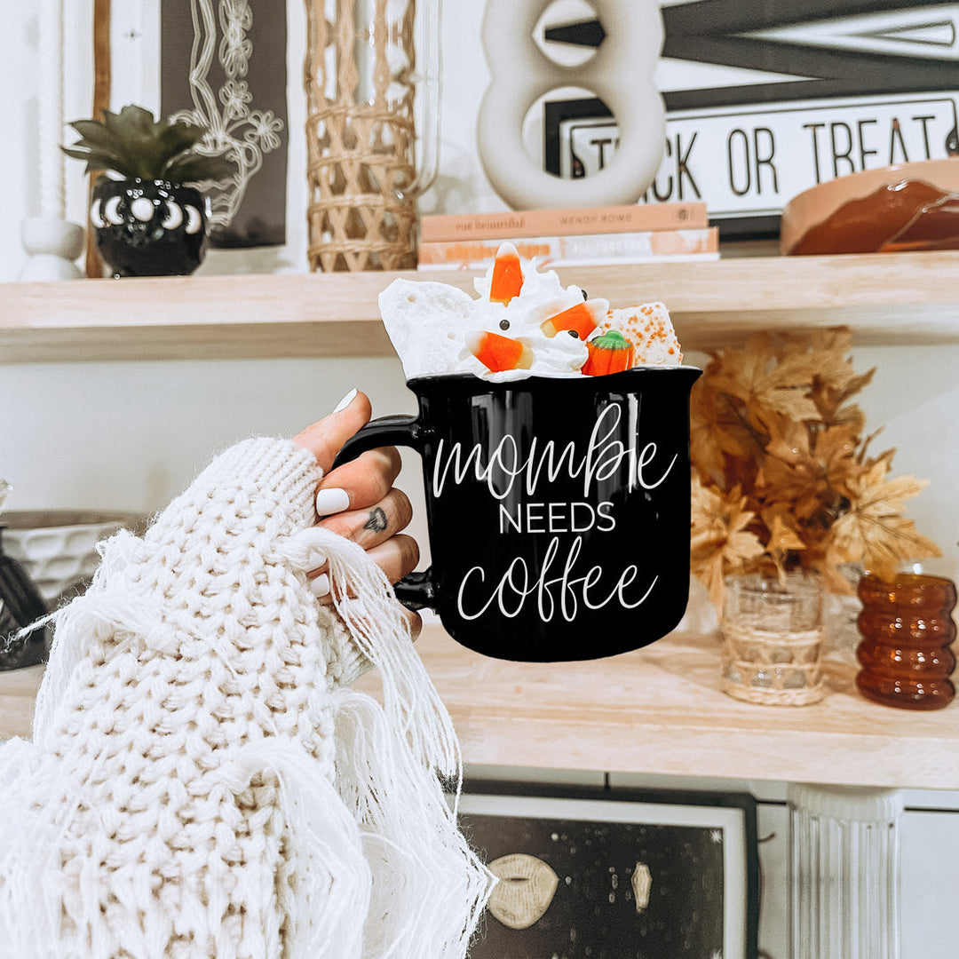 Mombie Funny Mom Ceramic Coffee Mug 14oz Motherhood Great Gift for Coffee Lovers