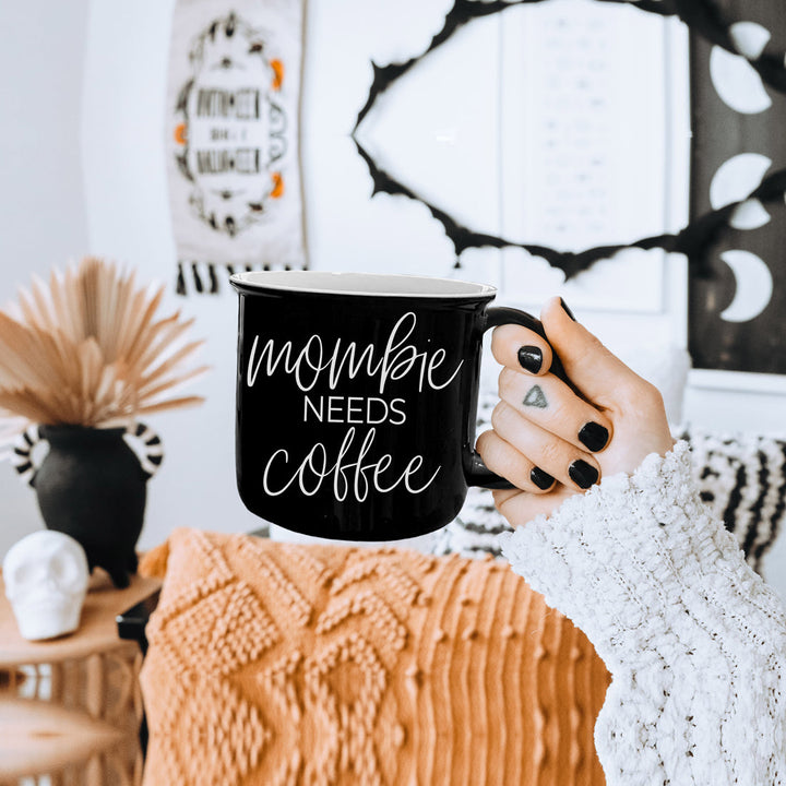 Mombie Funny Mom Ceramic Coffee Mug 14oz Motherhood Great Gift for Coffee Lovers