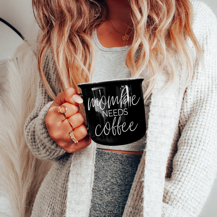 Mombie Funny Mom Ceramic Coffee Mug 14oz Motherhood Great Gift for Coffee Lovers