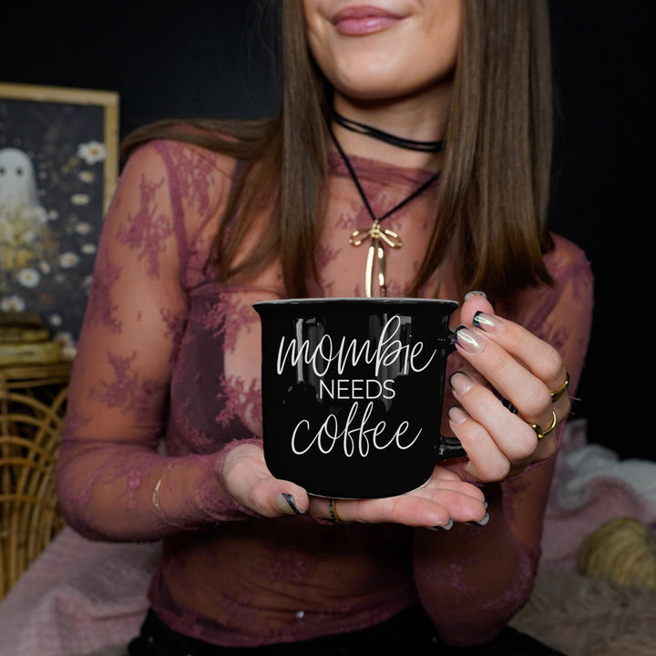 Mombie Funny Mom Ceramic Coffee Mug 14oz Motherhood Great Gift for Coffee Lovers