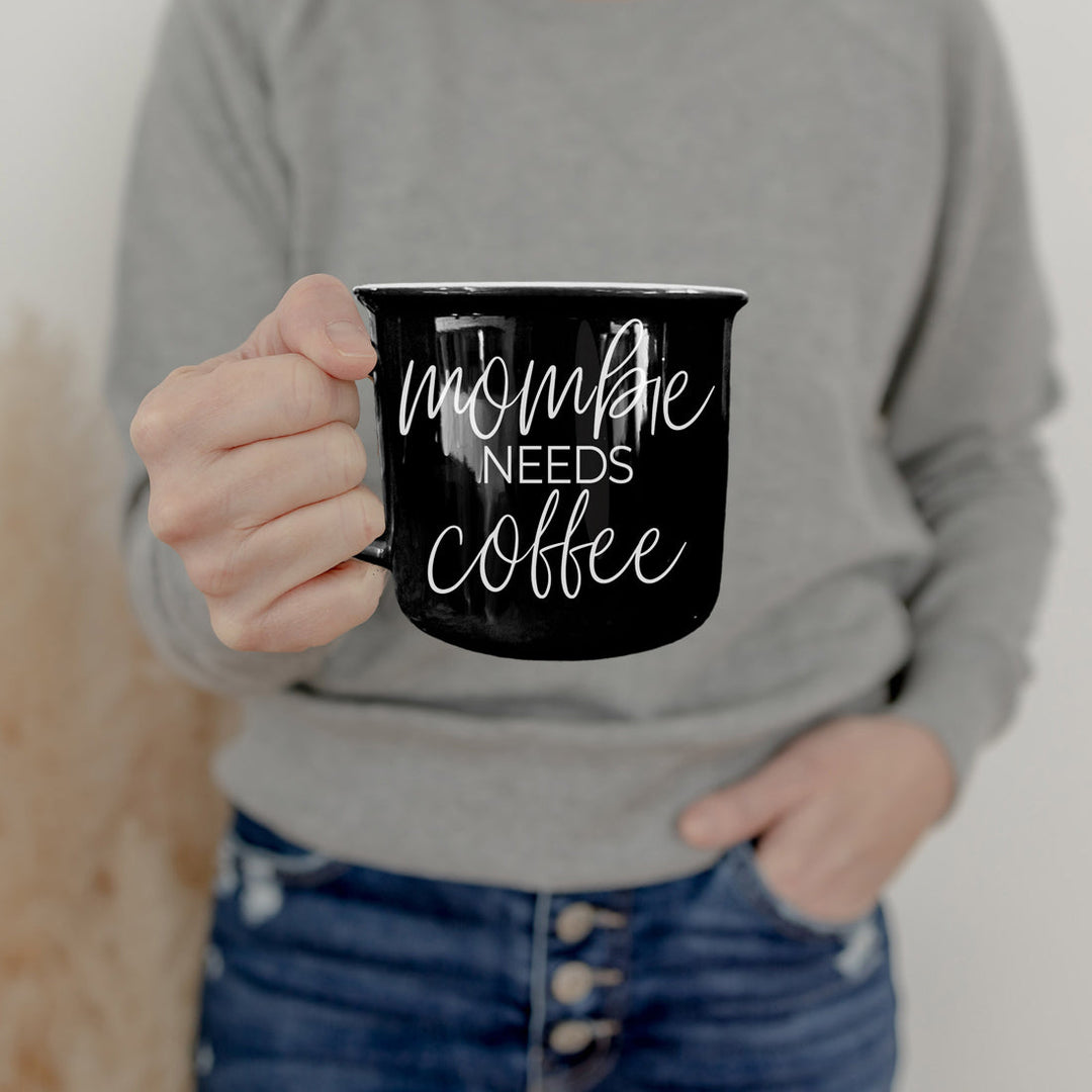 Mombie Funny Mom Ceramic Coffee Mug 14oz Motherhood Great Gift for Coffee Lovers
