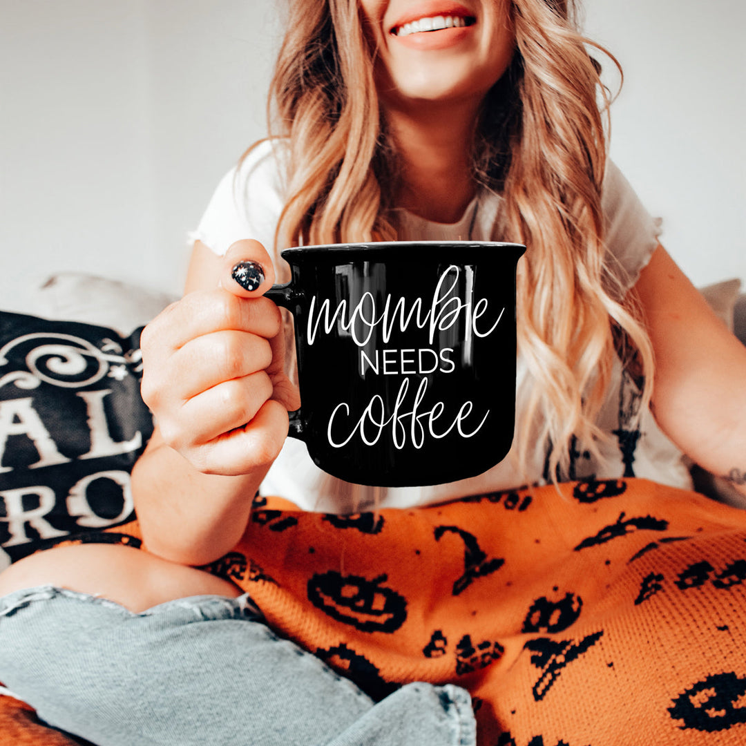 Mombie Funny Mom Ceramic Coffee Mug 14oz Motherhood Great Gift for Coffee Lovers