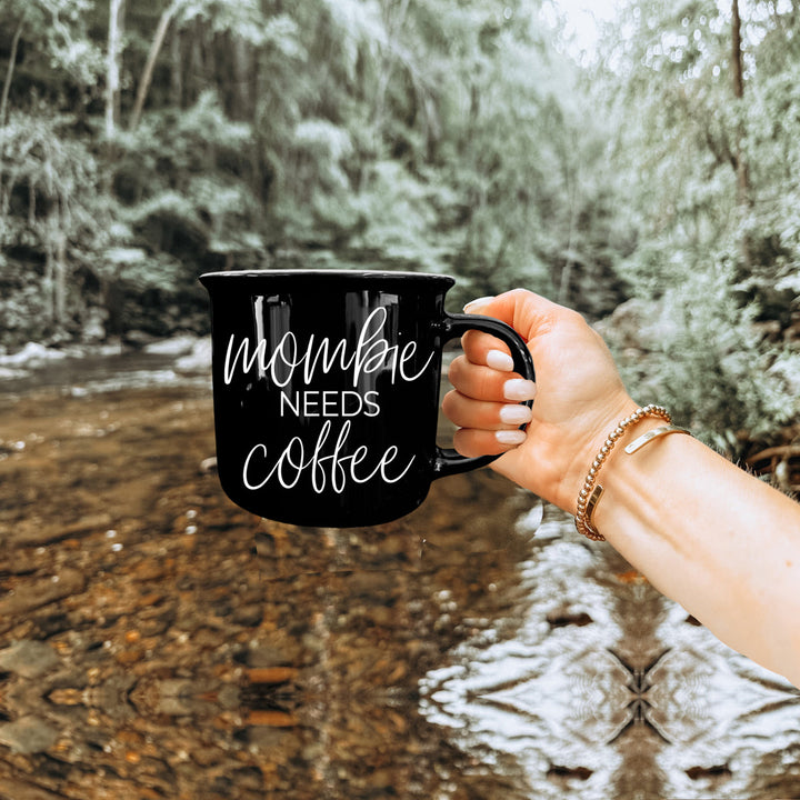 Mombie Funny Mom Ceramic Coffee Mug 14oz Motherhood Great Gift for Coffee Lovers