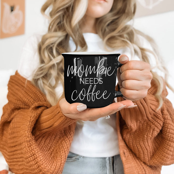Mombie Funny Mom Ceramic Coffee Mug 14oz Motherhood Great Gift for Coffee Lovers