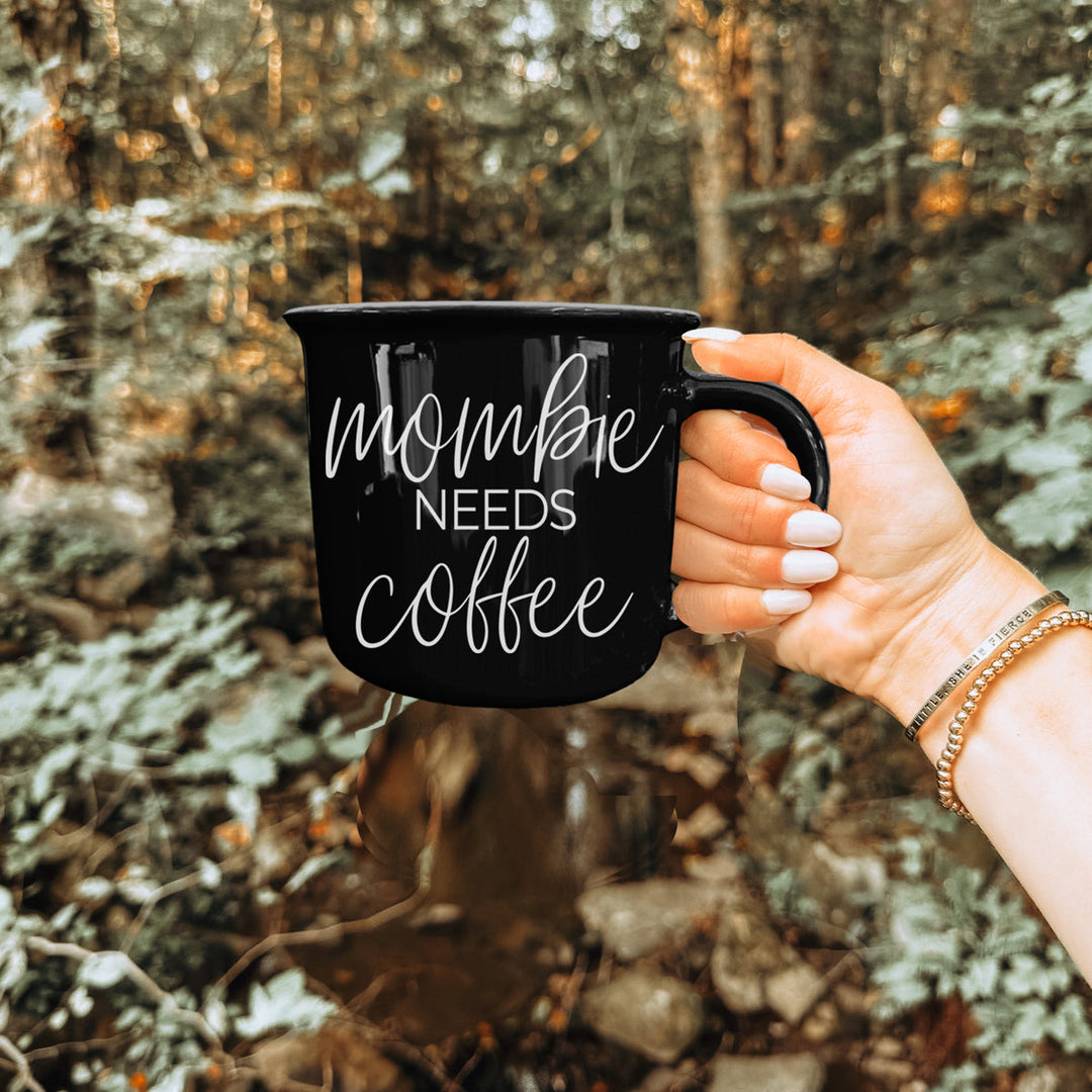 Mombie Funny Mom Ceramic Coffee Mug 14oz Motherhood Great Gift for Coffee Lovers