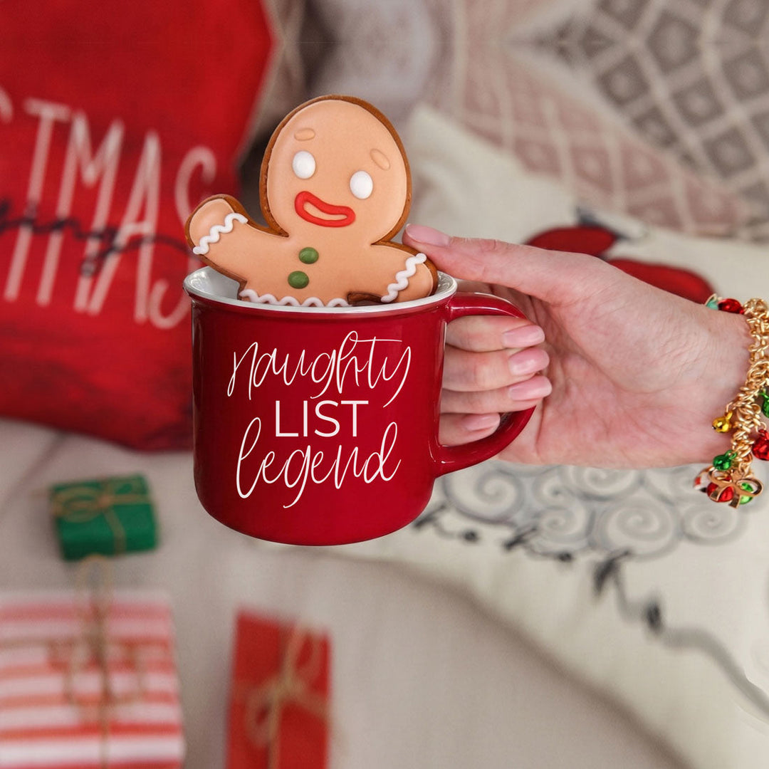 Naughty List Legend Funny Ceramic Coffee Mug Christmas Cheeky Gift for Friends