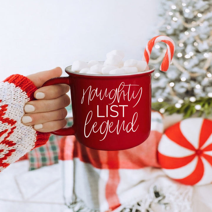 Naughty List Legend Funny Ceramic Coffee Mug Christmas Cheeky Gift for Friends