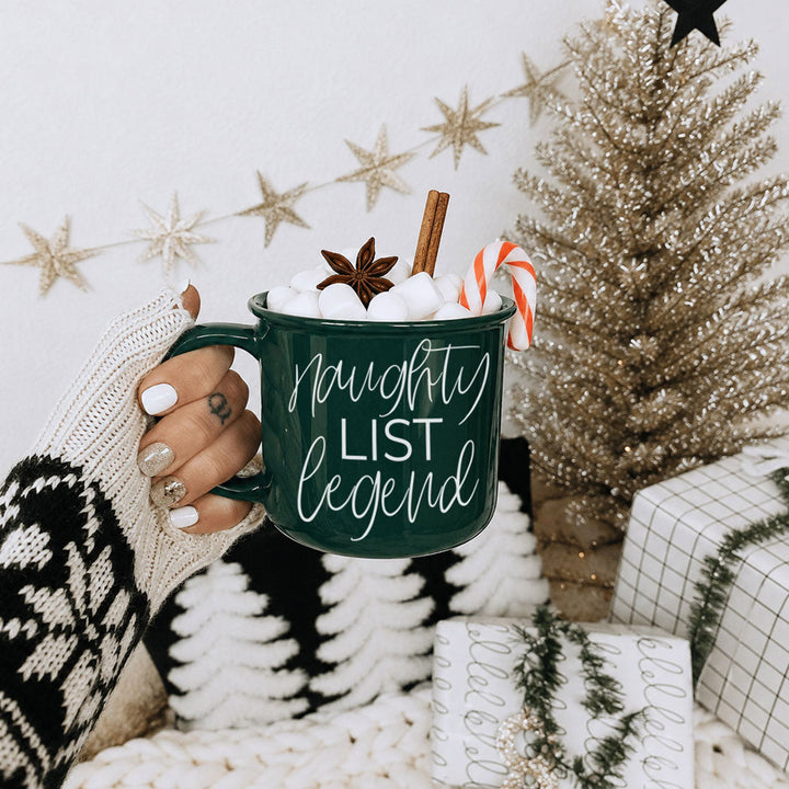 Naughty List Legend Funny Ceramic Coffee Mug Christmas Cheeky Gift for Friends