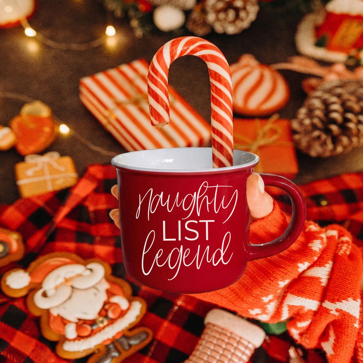 Naughty List Legend Funny Ceramic Coffee Mug Christmas Cheeky Gift for Friends