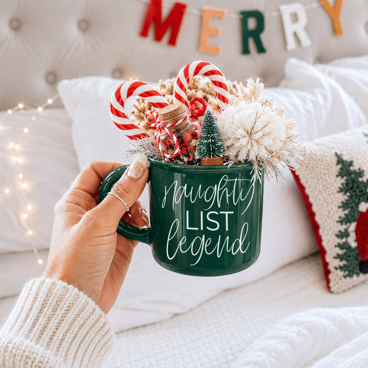 Naughty List Legend Funny Ceramic Coffee Mug Christmas Cheeky Gift for Friends