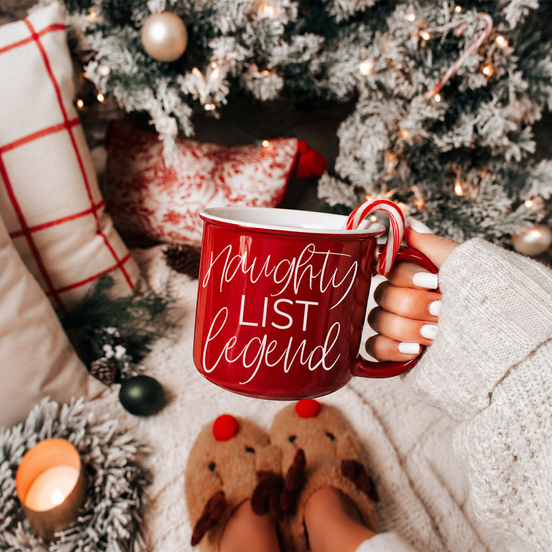 Naughty List Legend Funny Ceramic Coffee Mug Christmas Cheeky Gift for Friends