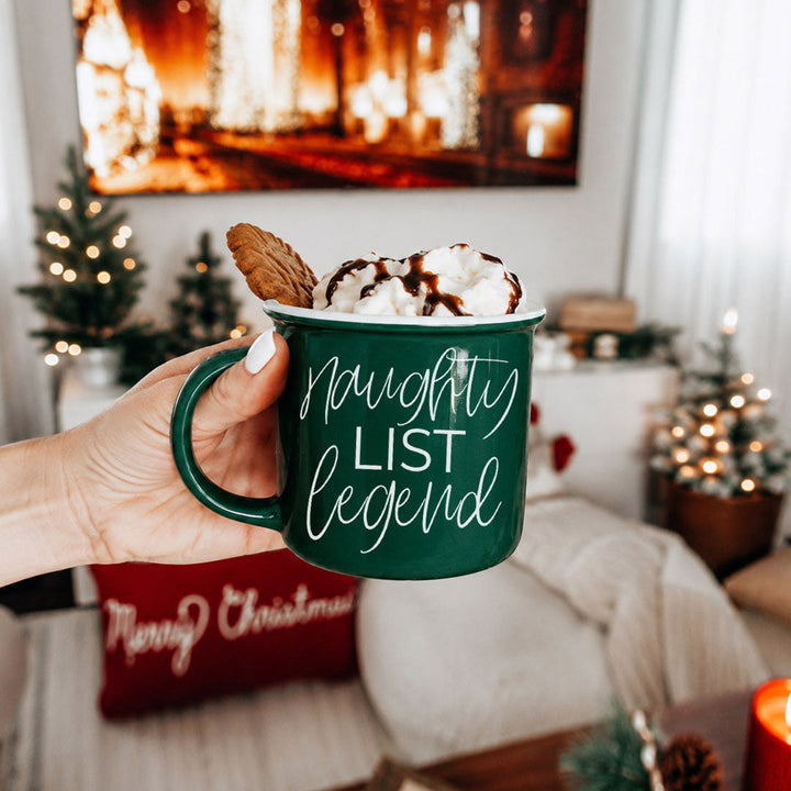Naughty List Legend Funny Ceramic Coffee Mug Christmas Cheeky Gift for Friends