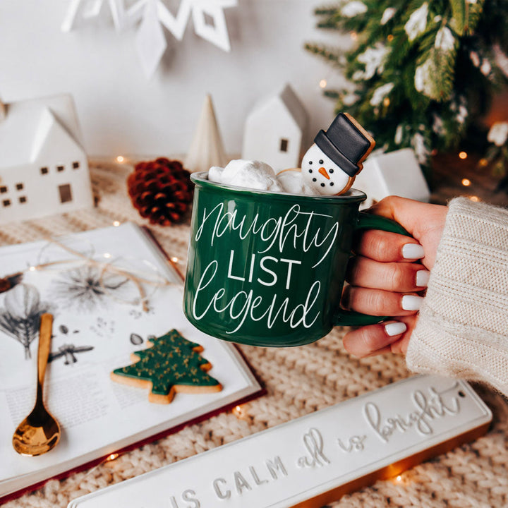 Naughty List Legend Funny Ceramic Coffee Mug Christmas Cheeky Gift for Friends