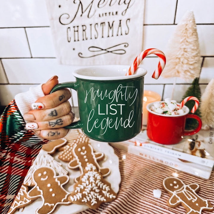 Naughty List Legend Funny Ceramic Coffee Mug Christmas Cheeky Gift for Friends