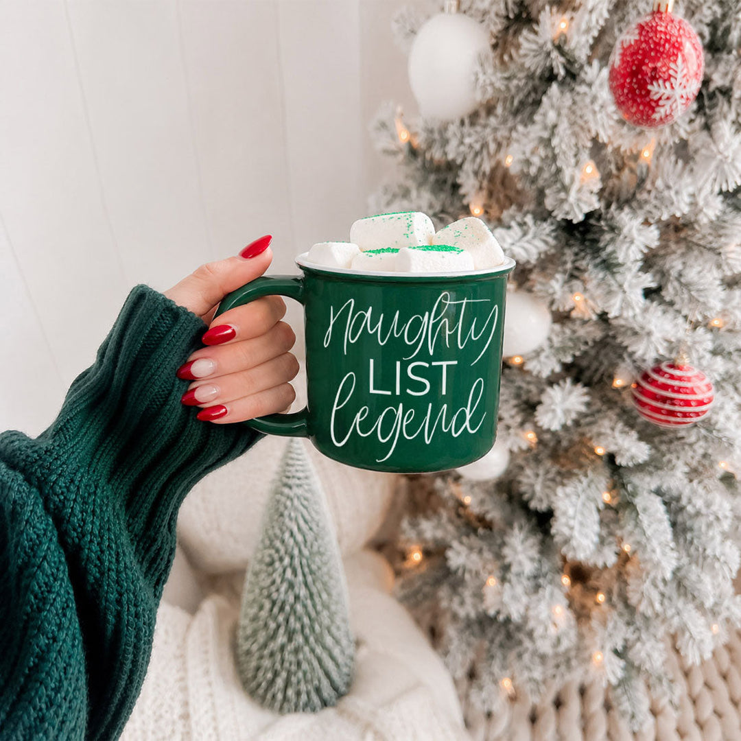 Naughty List Legend Funny Ceramic Coffee Mug Christmas Cheeky Gift for Friends