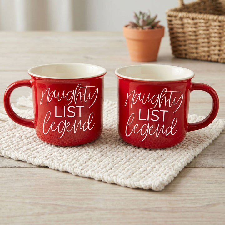 Naughty List Legend Funny Ceramic Coffee Mug Christmas Cheeky Gift for Friends